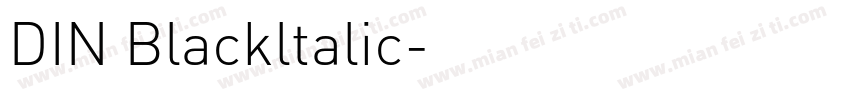 DIN Blackltalic字体转换